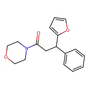 3-(Furan-2-yl)-1-morpholin-4-yl-3-phenylpropan-1-one structure