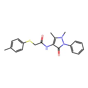 N-(1,5-dimethyl-3-oxo-2-phenyl-2,3-dihydro-1H-pyrazol-4-yl)-2-[(4-methylphenyl)sulfanyl]acetamide structure