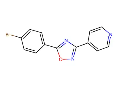 4-[5-(4-Bromophenyl)-1,2,4-oxadiazol-3-yl]pyridine structure