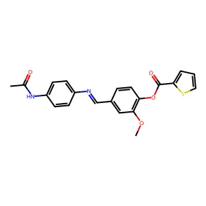 [4-[(4-Acetamidophenyl)iminomethyl]-2-methoxyphenyl] thiophene-2-carboxylate structure