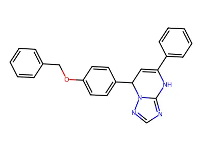 7-[4-(Benzyloxy)phenyl]-5-phenyl-4,7-dihydro[1,2,4]triazolo[1,5-a]pyrimidine structure