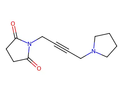 Succinimide, N-(4-(1-pyrrolidinyl)-2-butynyl)- structure