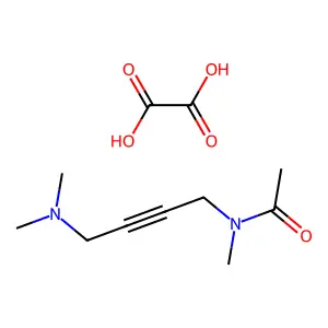 Acetamide, N-(4-(dimethylamino)-2-butynyl)-N-methyl-, oxalate (1:1) structure