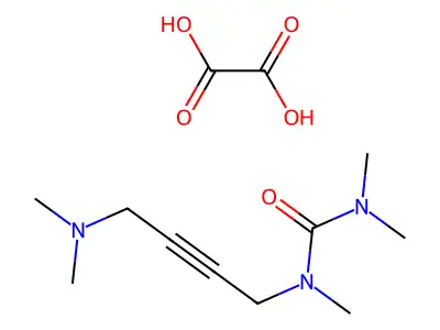 Urea, 1-(4-(dimethylamino)-2-butynyl)-1,3,3-trimethyl-, oxalate (1:1) structure