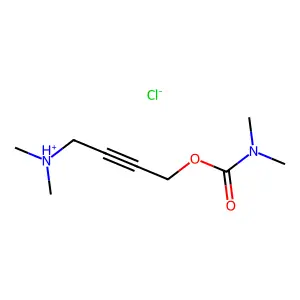Carbamic acid, dimethyl-, 4-(dimethylamino)-2-butynyl ester, hydrochloride structure