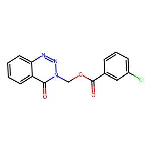 (4-Oxo-1,2,3-benzotriazin-3-yl)methyl 3-chlorobenzoate structure