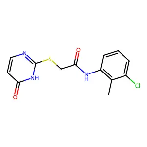N-(3-chloro-2-methylphenyl)-2-[(4-hydroxypyrimidin-2-yl)sulfanyl]acetamide structure