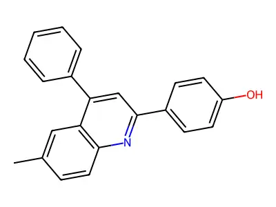 4-(6-Methyl-4-phenyl-2-quinolinyl)phenol structure