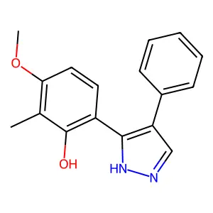3-Methoxy-2-methyl-6-(4-phenyl-1H-pyrazol-3-YL)phenol structure