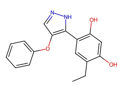 4-ethyl-6-(4-phenoxy-1H-pyrazol-3-yl)-1,3-Benzenediol structure
