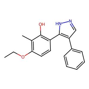 3-Ethoxy-2-methyl-6-(4-phenyl-1H-pyrazol-3-YL)phenol structure