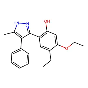 5-Ethoxy-4-ethyl-2-(5-methyl-4-phenyl-1H-pyrazol-3-YL)phenol structure