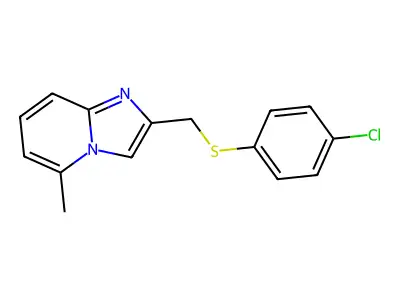 2-[[(4-Chlorophenyl)thio]methyl]-5-methylimidazo[1,2-a]pyridine structure
