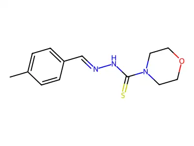 N'-(4-methylbenzylidene)-4-morpholinecarbothiohydrazide structure