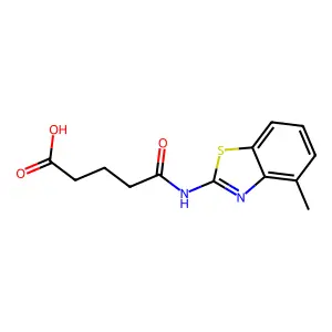 4-(4-Methyl-benzothiazol-2-ylcarbamoyl)-butyric acid structure