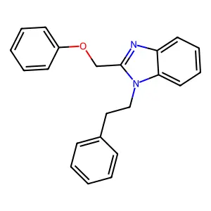 1-phenethyl-2-(phenoxymethyl)-1H-benzo[d]imidazole structure