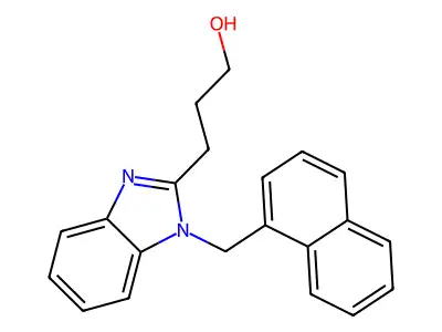 3-[1-(Naphthalen-1-ylmethyl)benzimidazol-2-yl]propan-1-ol structure