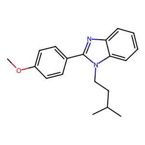 2-(4-Methoxyphenyl)-1-(3-methylbutyl)benzimidazole structure