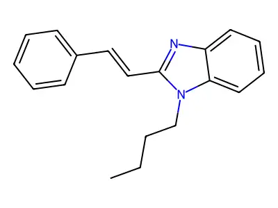 1-Butyl-2-(2-phenylethenyl)benzimidazole structure