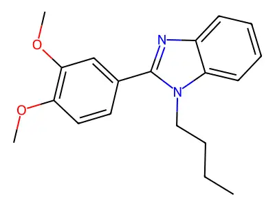 1-Butyl-2-(3,4-dimethoxyphenyl)benzimidazole structure