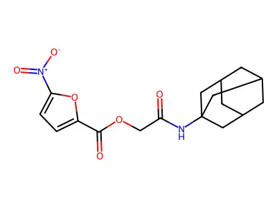 [2-(1-Adamantylamino)-2-oxoethyl] 5-nitrofuran-2-carboxylate structure