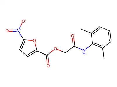 [2-(2,6-Dimethylanilino)-2-oxoethyl] 5-nitrofuran-2-carboxylate structure