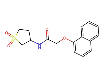 N-(1,1-dioxo-1lambda6-thiolan-3-yl)-2-(naphthalen-1-yloxy)acetamide structure