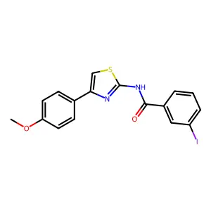 3-iodo-N-[4-(4-methoxyphenyl)-1,3-thiazol-2-yl]benzamide structure