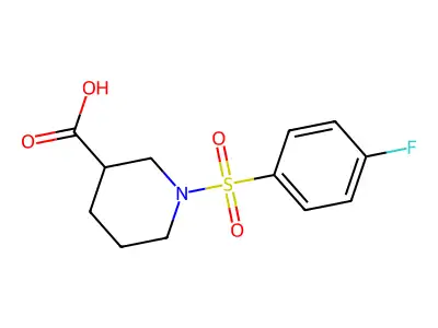 1-(4-Fluorobenzenesulfonyl)piperidine-3-carboxylic acid structure