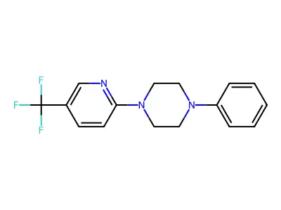 1-Phenyl-4-[5-(trifluoromethyl)-2-pyridinyl]piperazine structure