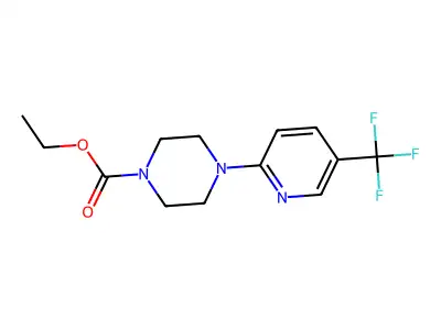 Ethyl 4-[5-(trifluoromethyl)pyridin-2-yl]piperazine-1-carboxylate structure
