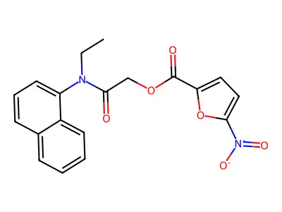 [2-[Ethyl(naphthalen-1-yl)amino]-2-oxoethyl] 5-nitrofuran-2-carboxylate structure