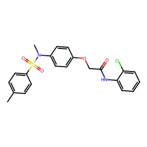N-(2-chlorophenyl)-2-[4-[methyl-(4-methylphenyl)sulfonylamino]phenoxy]acetamide structure