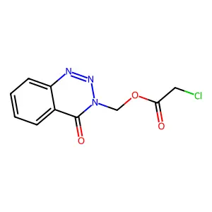 (4-oxo-1,2,3-benzotriazin-3(4H)-yl)methyl chloroacetate structure