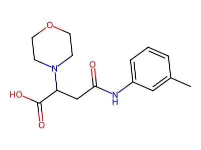 3-[(3-Methylphenyl)carbamoyl]-2-(morpholin-4-yl)propanoic acid structure
