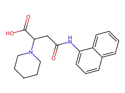 4-(Naphthalen-1-ylamino)-4-oxo-2-piperidin-1-ylbutanoic acid structure