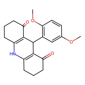 9-(2,5-Dimethoxyphenyl)-2,3,4,5,6,7,9,10-octahydroacridine-1,8-dione structure