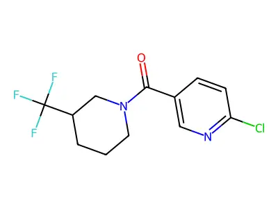 2-Chloro-5-[3-(trifluoromethyl)piperidine-1-carbonyl]pyridine structure