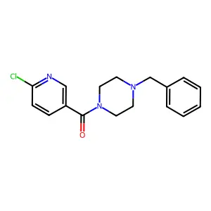 (4-Benzylpiperazin-1-yl)(6-chloropyridin-3-yl)methanone structure