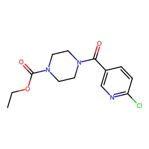 Ethyl 4-(6-chloropyridine-3-carbonyl)piperazine-1-carboxylate structure