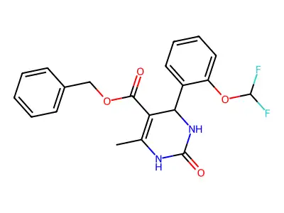 benzyl 4-[2-(difluoromethoxy)phenyl]-6-methyl-2-oxo-3,4-dihydro-1H-pyrimidine-5-carboxylate structure