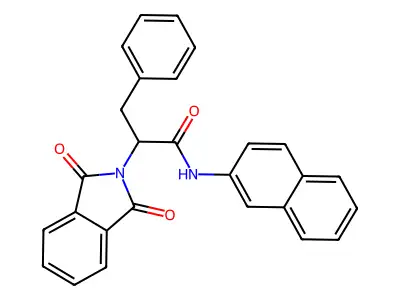 2-(1,3-dioxoisoindol-2-yl)-N-naphthalen-2-yl-3-phenylpropanamide structure