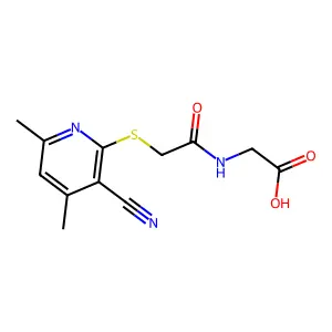 2-[[2-(3-Cyano-4,6-dimethylpyridin-2-yl)sulfanylacetyl]amino]acetic acid structure