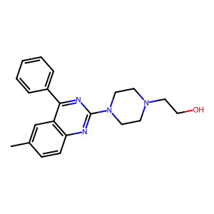 2-(4-(6-Methyl-4-phenylquinazolin-2-yl)piperazin-1-yl)ethanol structure