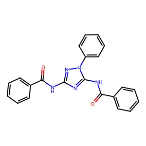 N-(5-benzamido-1-phenyl-1,2,4-triazol-3-yl)benzamide structure