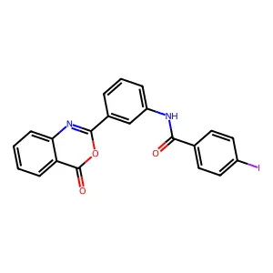 4-iodo-N-[3-(4-oxo-4H-3,1-benzoxazin-2-yl)phenyl]benzamide structure