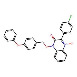 3-(4-Chlorophenyl)-4-oxido-1-[(4-phenoxyphenyl)methoxy]quinoxalin-4-ium-2-one structure