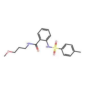 N-(3-methoxypropyl)-2-{[(4-methylphenyl)sulfonyl]amino}benzamide structure