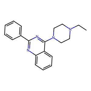 4-(4-Ethylpiperazin-1-yl)-2-phenylquinazoline structure