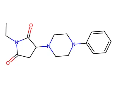 1-Ethyl-3-(4-phenylpiperazin-1-yl)pyrrolidine-2,5-dione structure